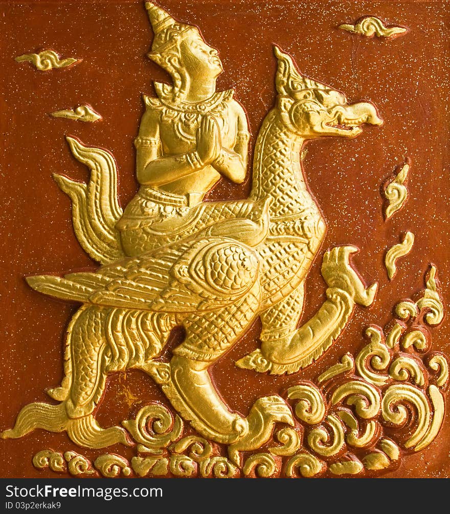 Traditional Thai style molding art.