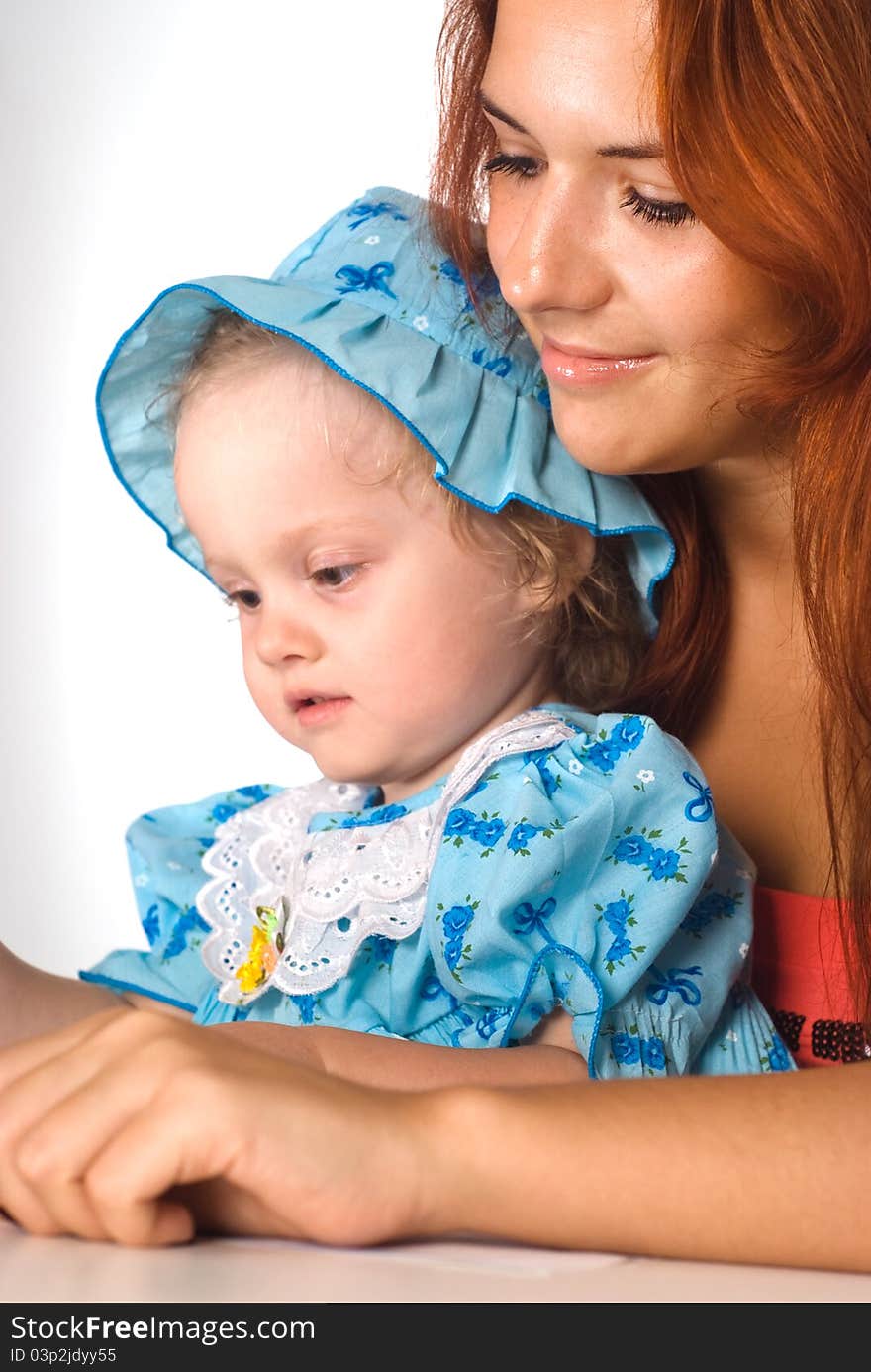 Mom And Daughter Portrait