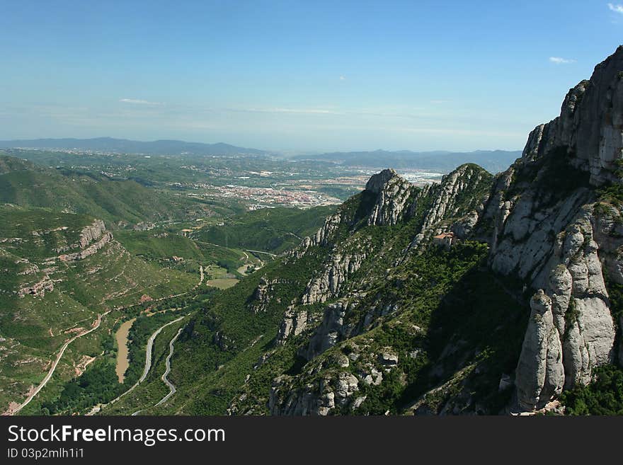 Montserrat mountains in Catalonia, Spain. Montserrat mountains in Catalonia, Spain