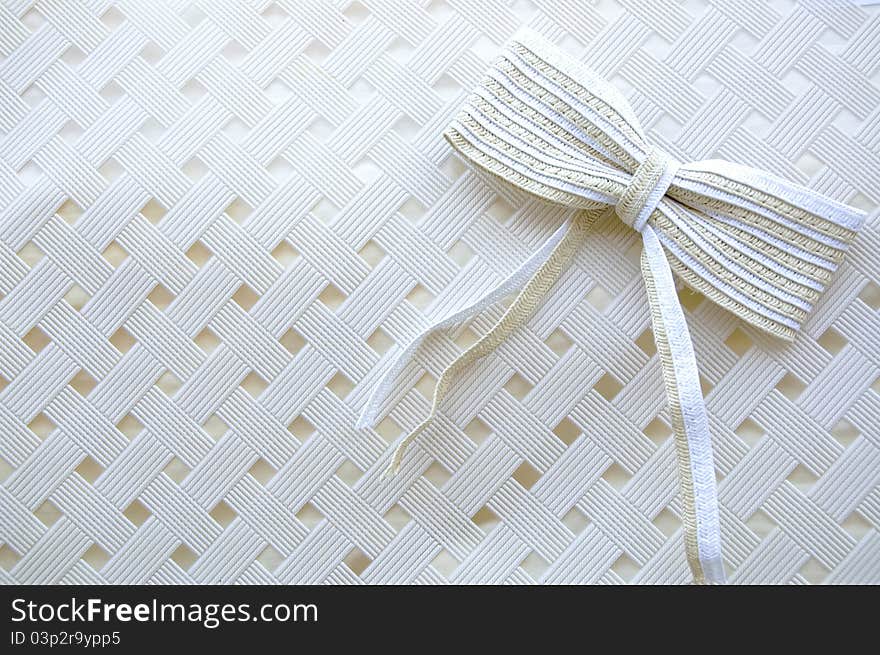 Bow on white texture