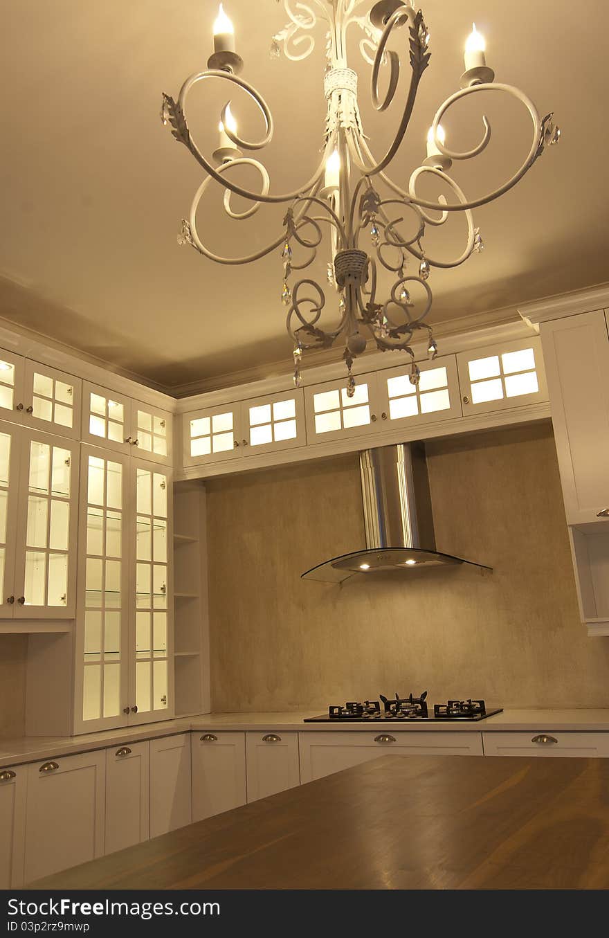 Empty kitchen inside a modern house. Empty kitchen inside a modern house