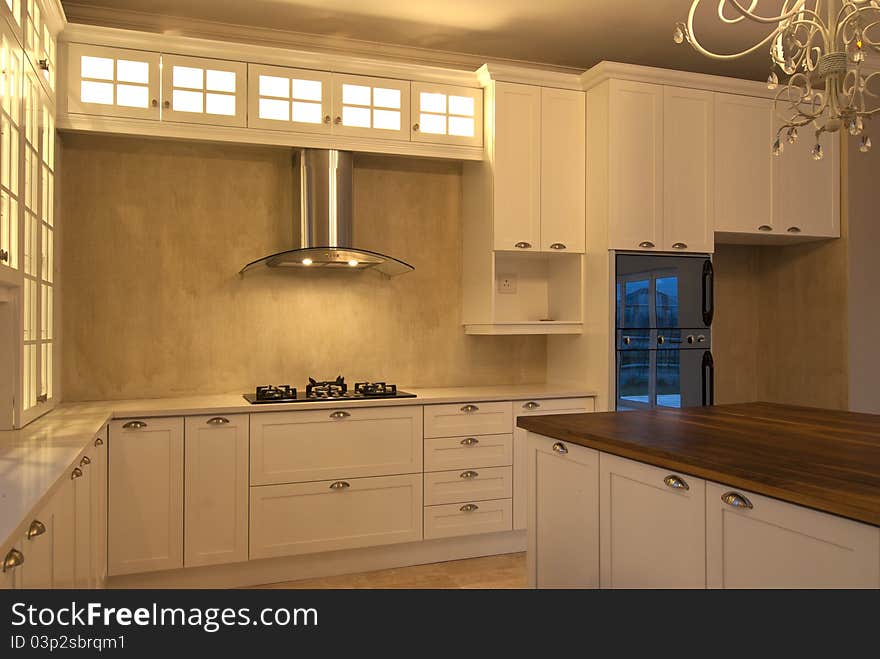 Empty kitchen inside a modern house. Empty kitchen inside a modern house