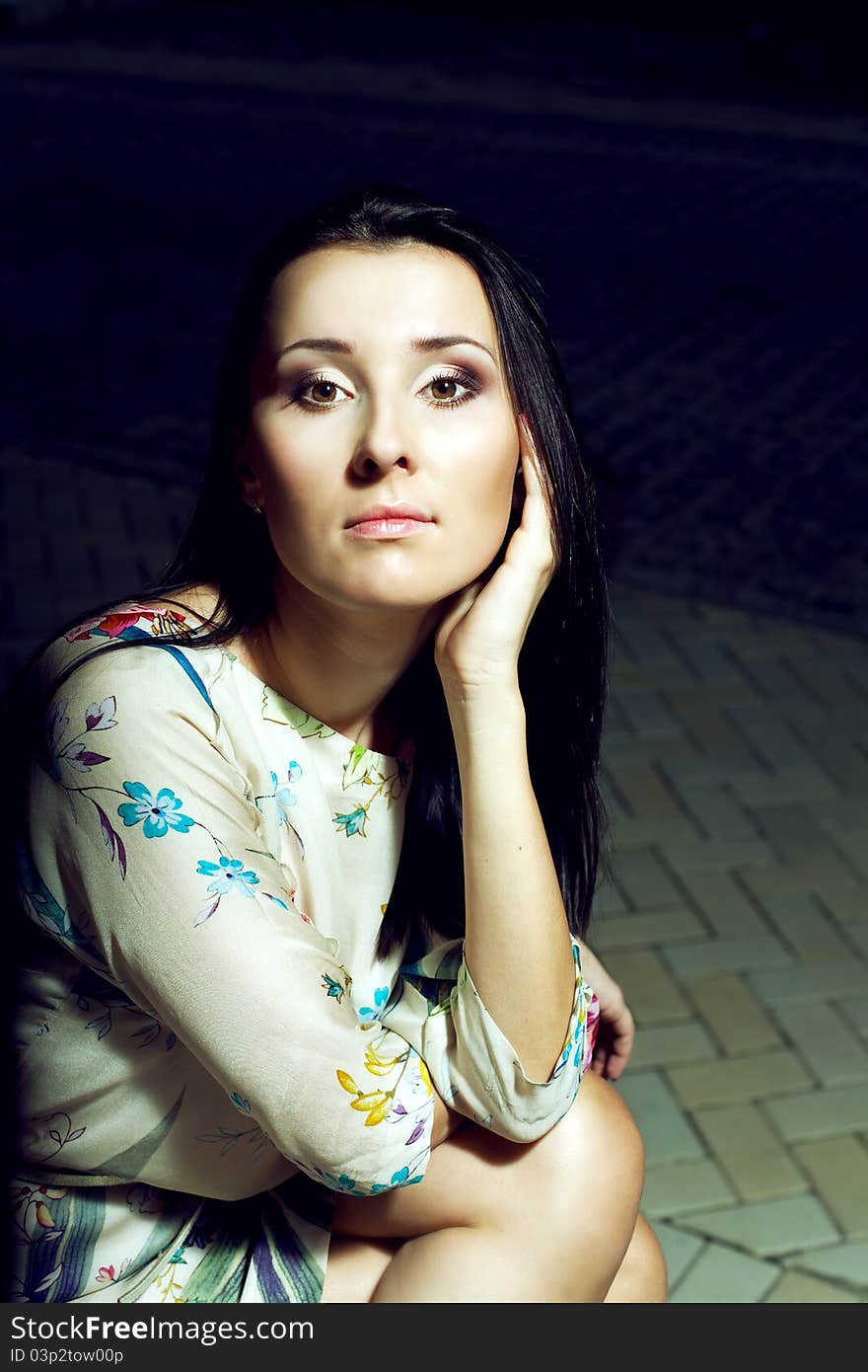 Closeup portrait of an attractive young woman