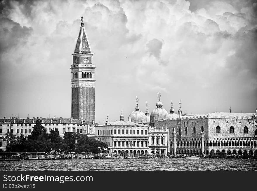 Venice bw vision from the sea