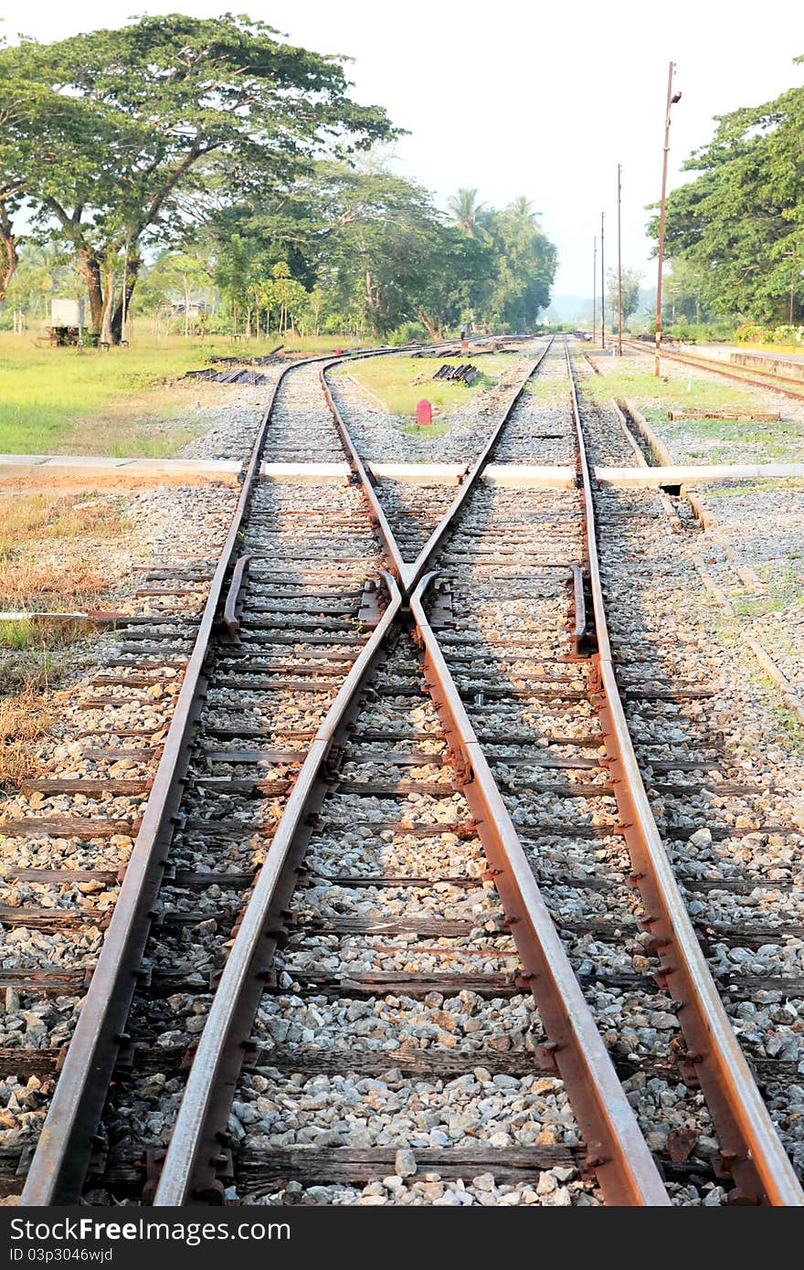 Shot of an old railway track