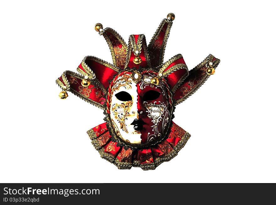 Venetian Mask On A White Background