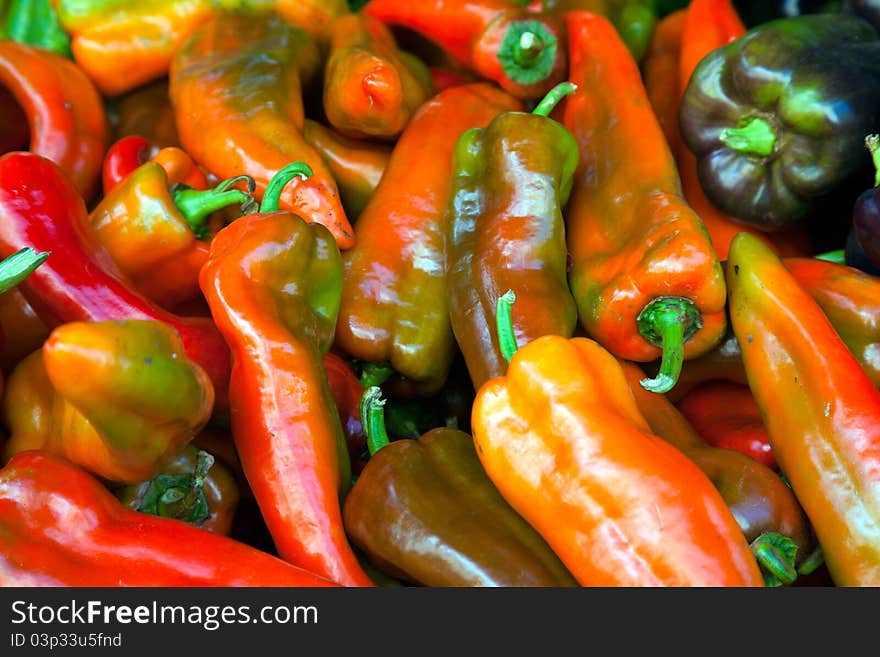 Hot Red Chillies on sale in a market