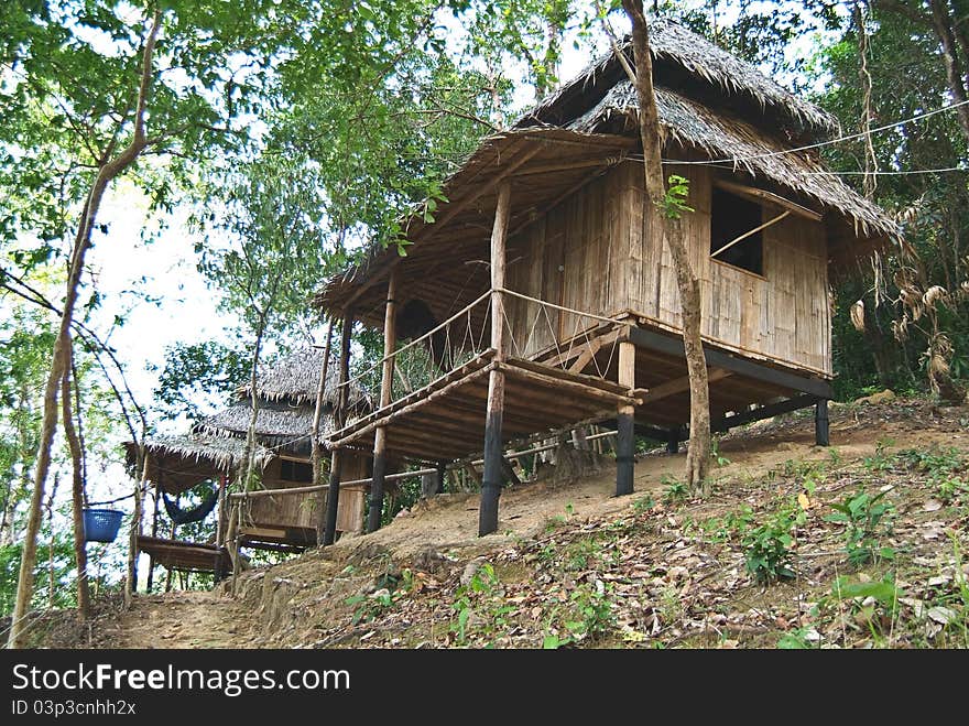 Small hut in east of Thailand