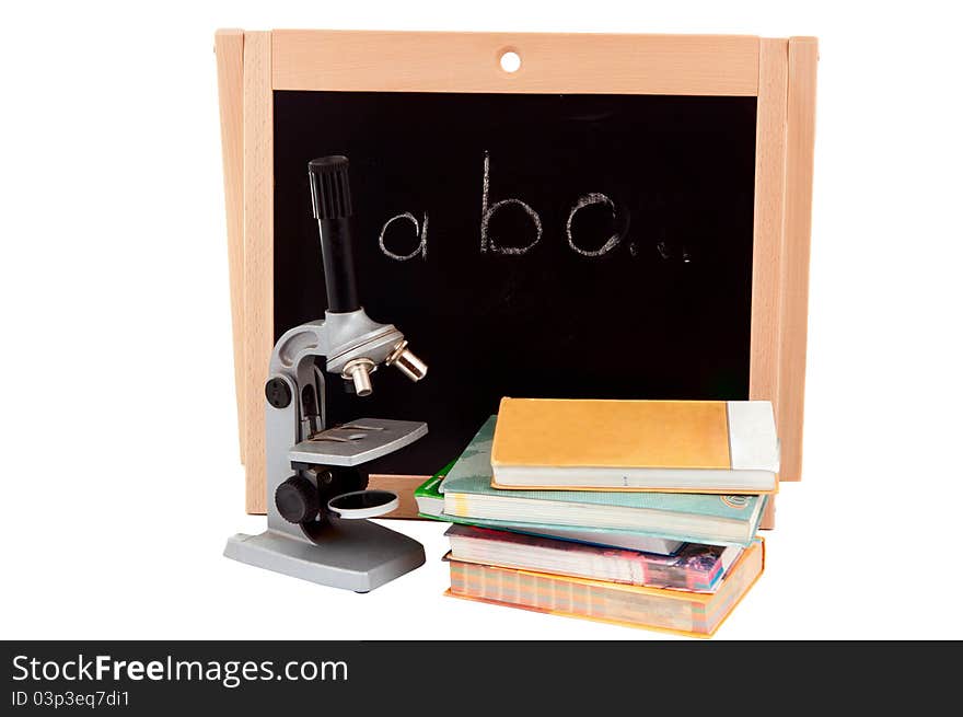 Blackboard With Books