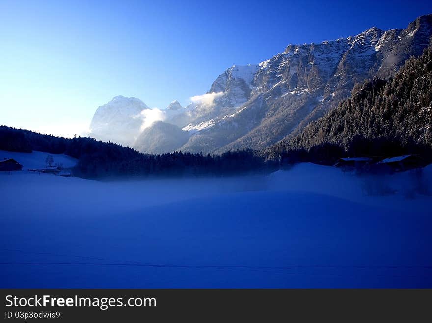 A big mountain in Ramsau/Germany. A big mountain in Ramsau/Germany