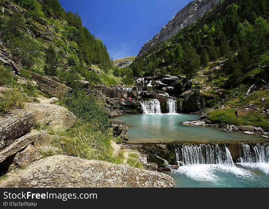 Nice waterfalls in Spain, Europe.