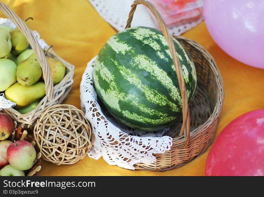 Watermelon In The Basket