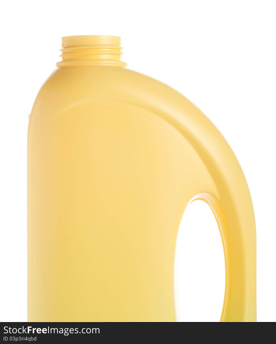 Yellow bottle of domestic cleaner