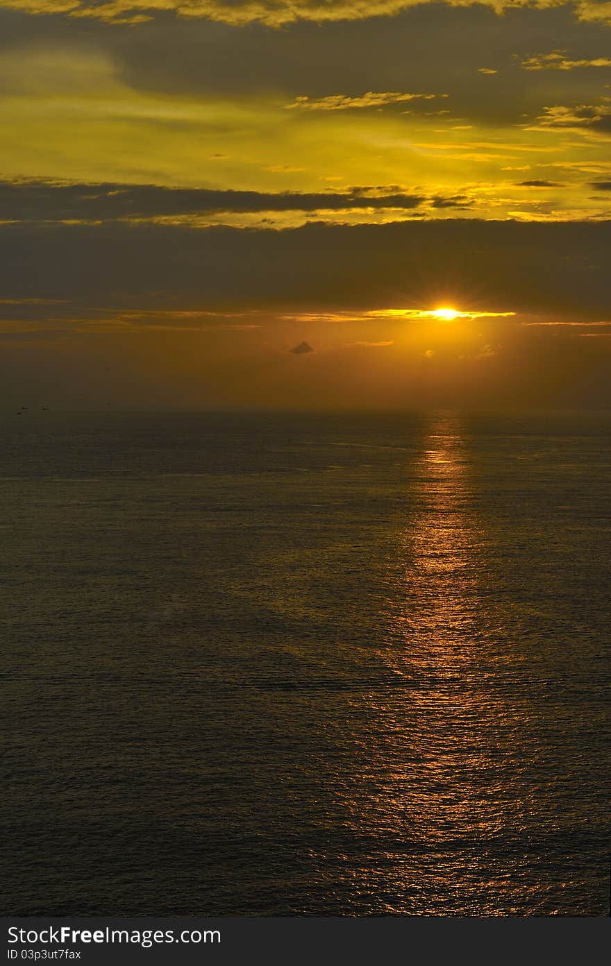 Sunset at the sea, Phromthep cape, Phuket, Thailand