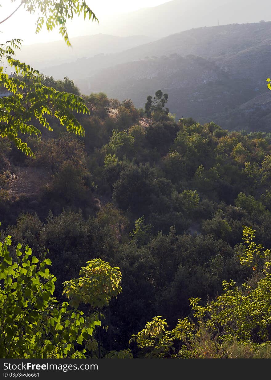 Sundown in the Alpujarra Mountains