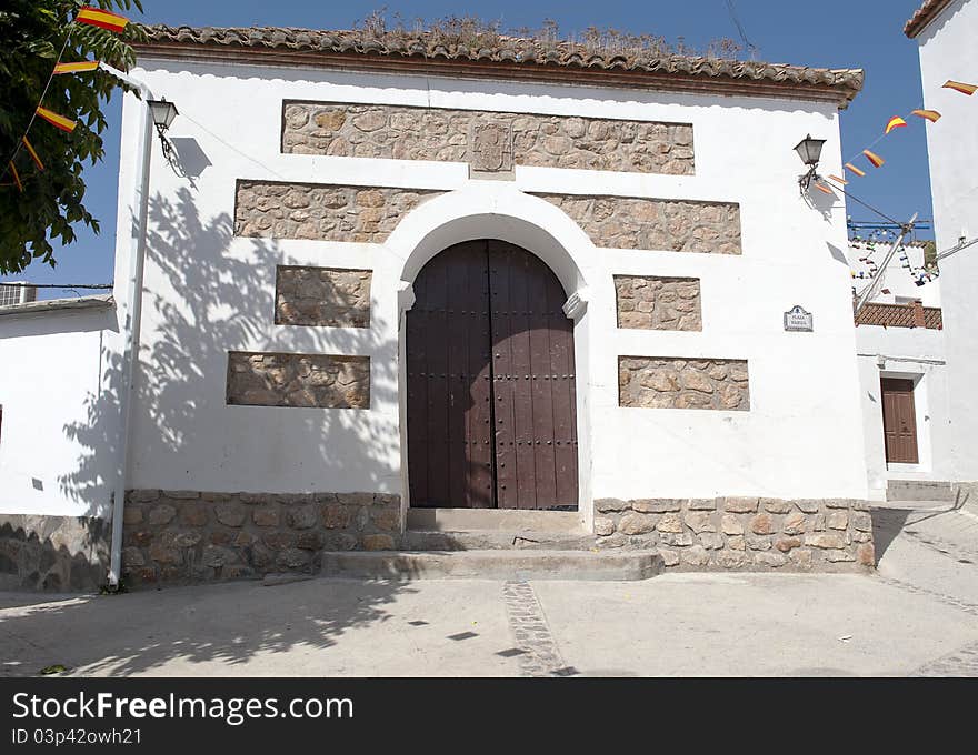 Entrance to the Village church in Notaez, Alpujarras, Granada Province, Andalusia, Spain. Entrance to the Village church in Notaez, Alpujarras, Granada Province, Andalusia, Spain