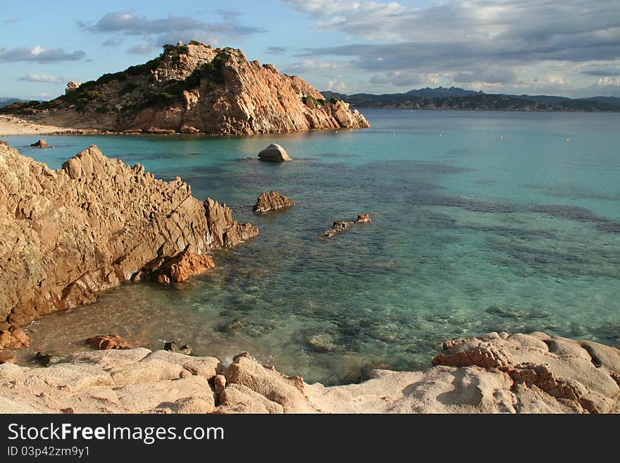 Isola Spargi in the Maddalena Archipelago, Sardinia shortly before sunset