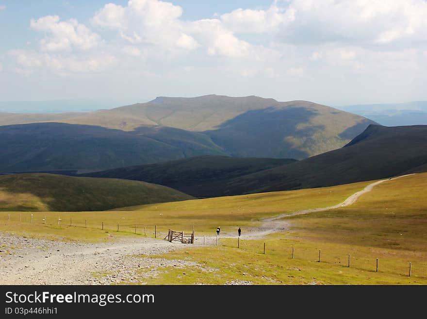 The path up Skiddaw in the Lake District