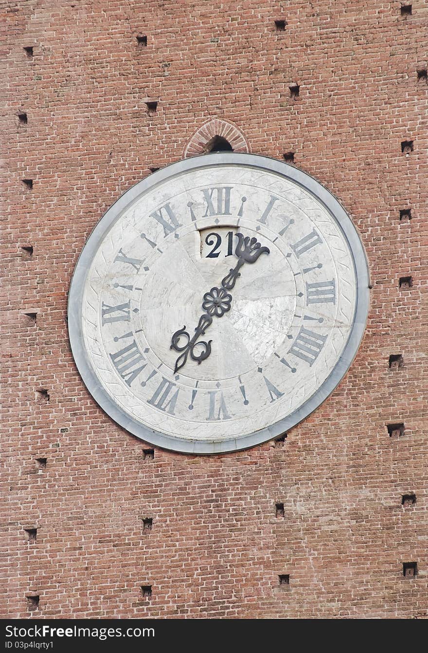 Old tower clock