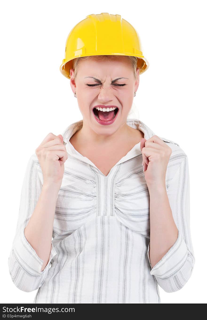 Girl with hard hat