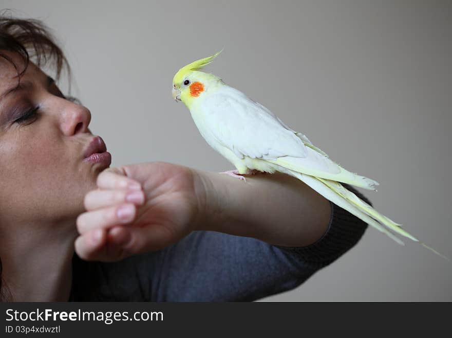 Parrot And Woman