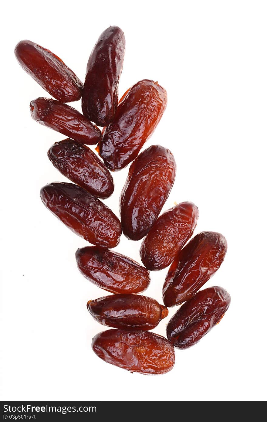 Dried date fruits isolated