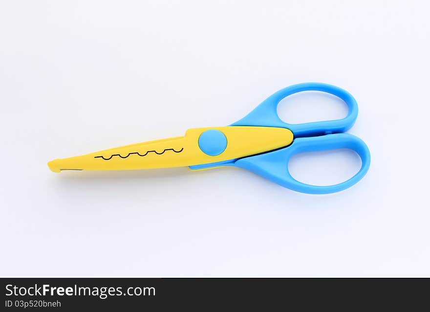 Scissor of zigzag and sine curve pattern for paper crafts or other creativity as your design. Scissor of zigzag and sine curve pattern for paper crafts or other creativity as your design