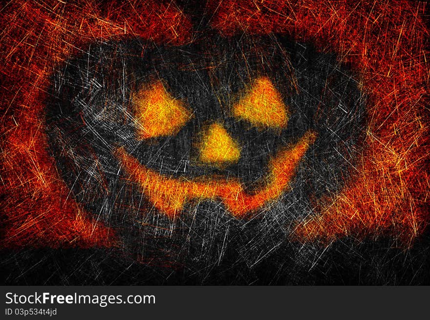 Grunge textured Halloween night background