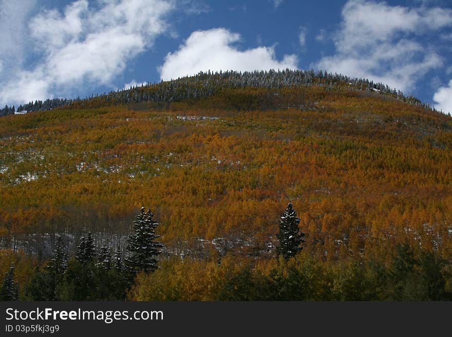 Mountain scene in the fall time. Mountain scene in the fall time