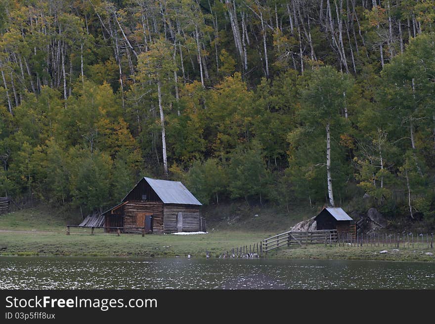 Barn scene in fall time. Barn scene in fall time