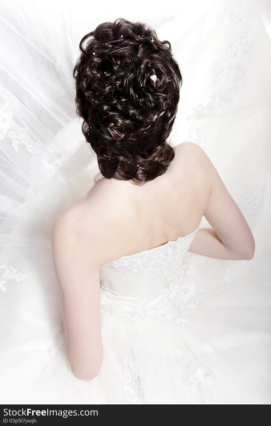 Hairdress of the bride