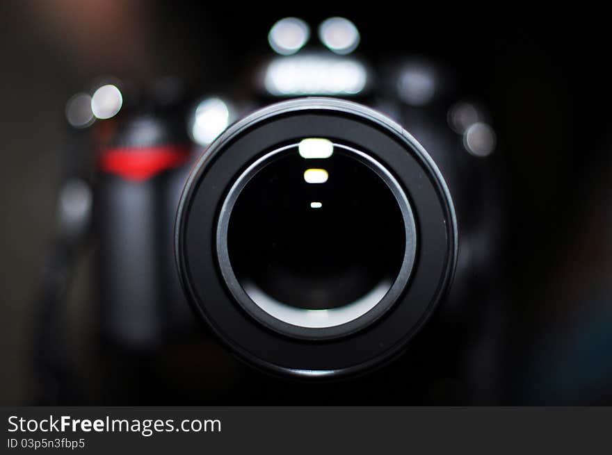 A digital photo camera closeup. A digital photo camera closeup