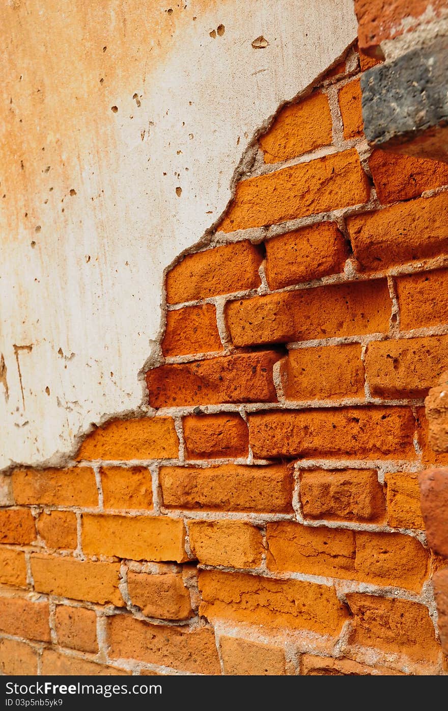 Texture of old brick wall