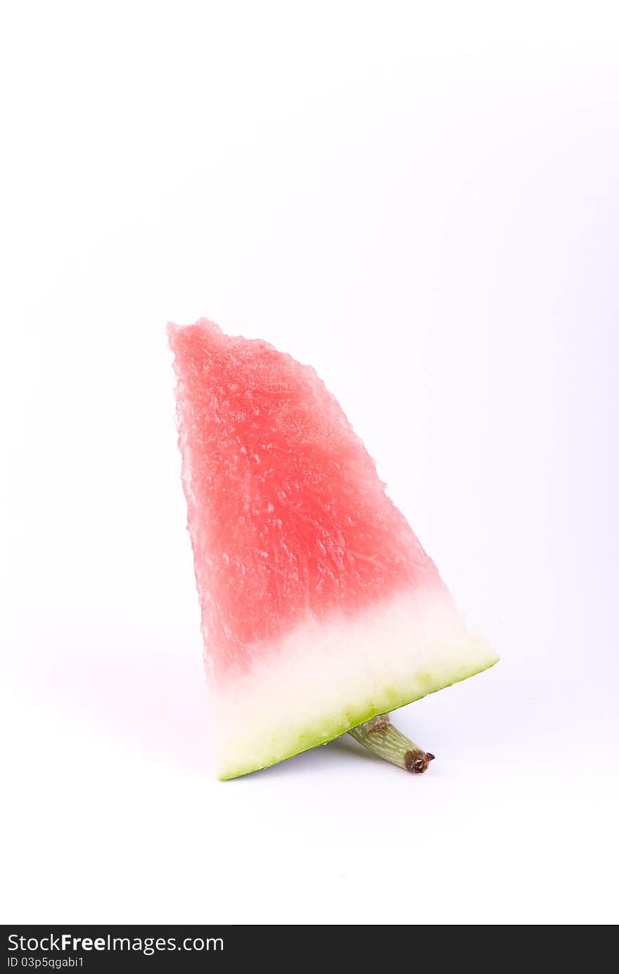 Piece of fresh watermelon isolated on white background. Piece of fresh watermelon isolated on white background