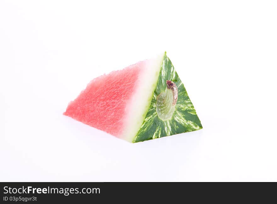 Piece of fresh watermelon isolated on white background. Piece of fresh watermelon isolated on white background