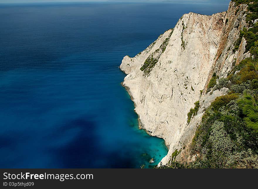 View from Zakynthos island cost