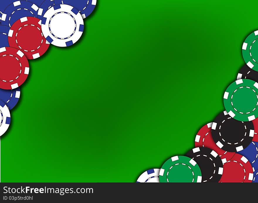 Poker chips background