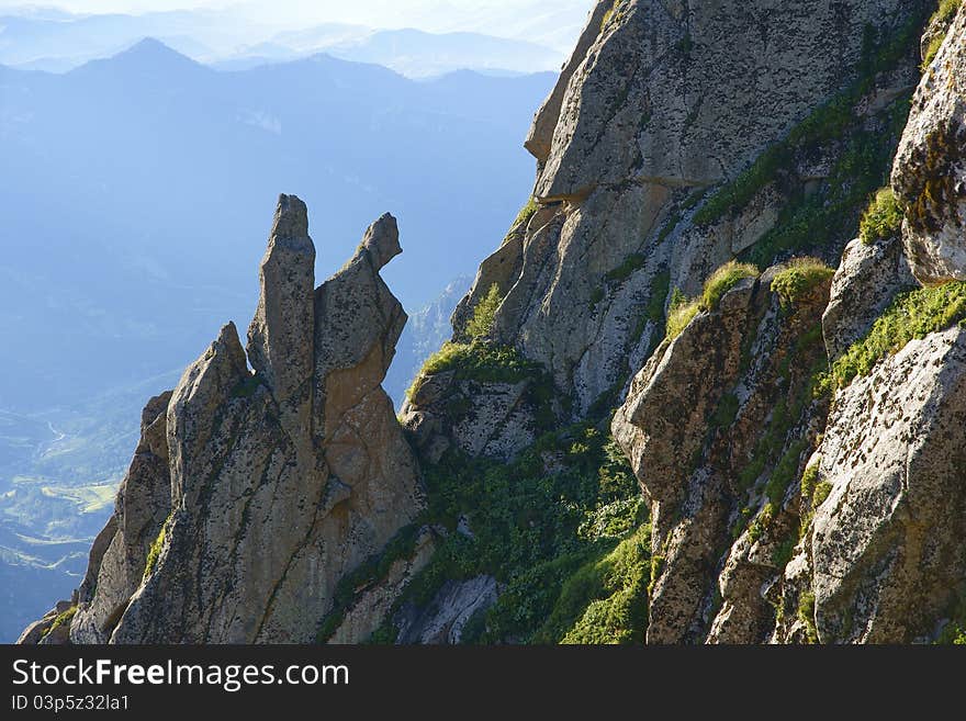 The cliff scenery of Luya Mountain, Shanxi, China.