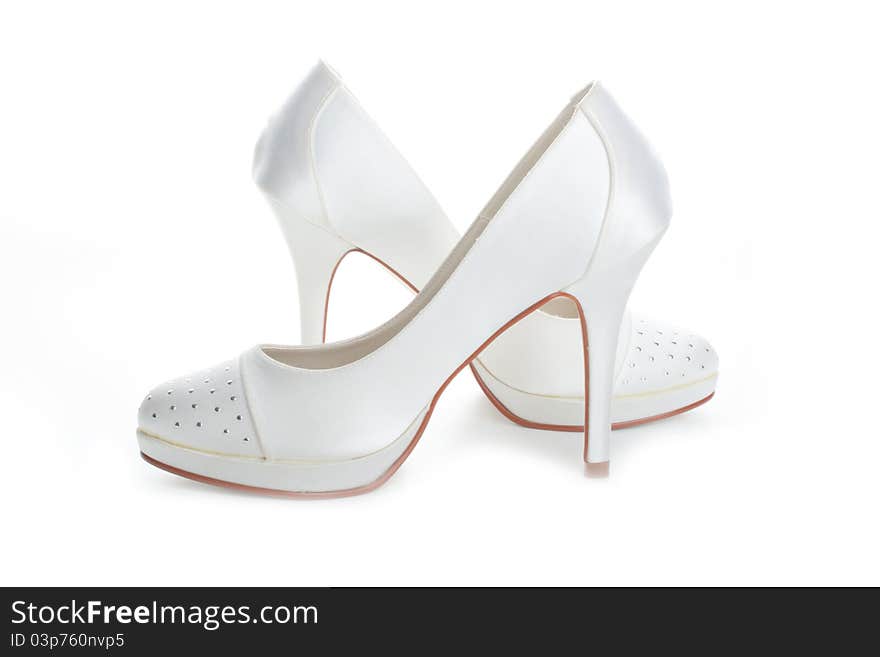 Wedding shoes white