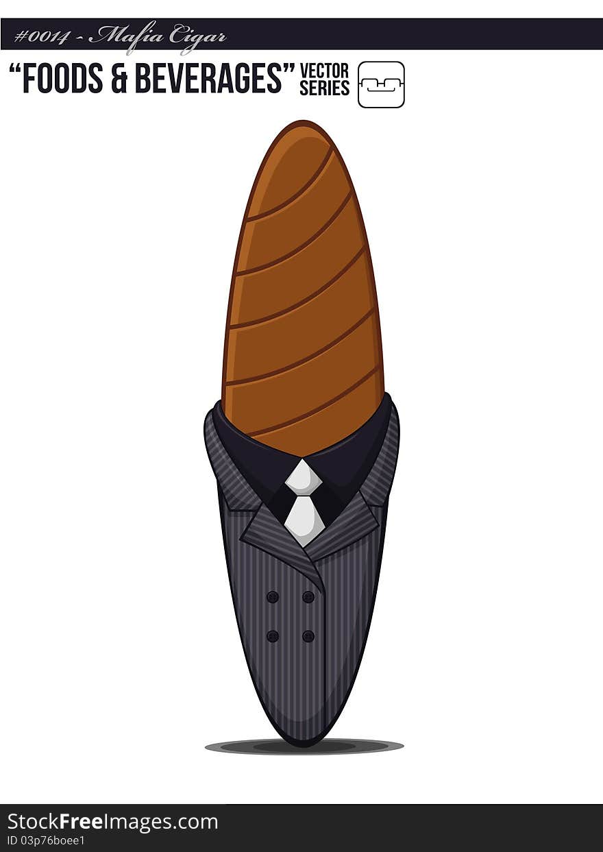 An isolated vector of a cigarette wearing mafia suit, symbolizing: 1. the frequent uses of cigarette by evil/villain character (such as mafia/gangster) 2. cigarette (smoking) is a elusive killer that are strong and wicked 3. etc Good for many uses & application, especially in the logo and poster. Color easily changed. The cigarette & the suit could be separated. An isolated vector of a cigarette wearing mafia suit, symbolizing: 1. the frequent uses of cigarette by evil/villain character (such as mafia/gangster) 2. cigarette (smoking) is a elusive killer that are strong and wicked 3. etc Good for many uses & application, especially in the logo and poster. Color easily changed. The cigarette & the suit could be separated