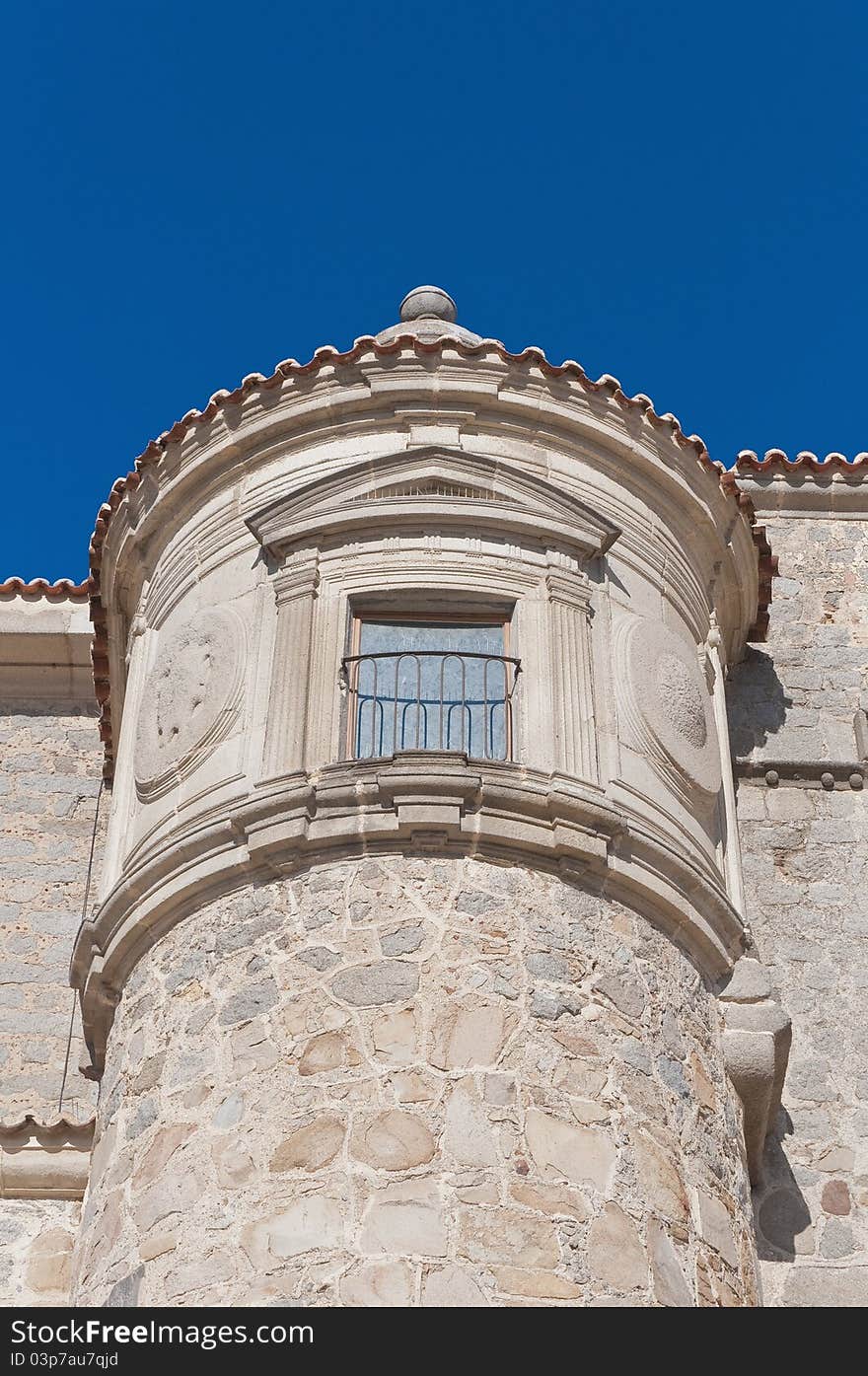 Defensive walls tower at Avila, Spain