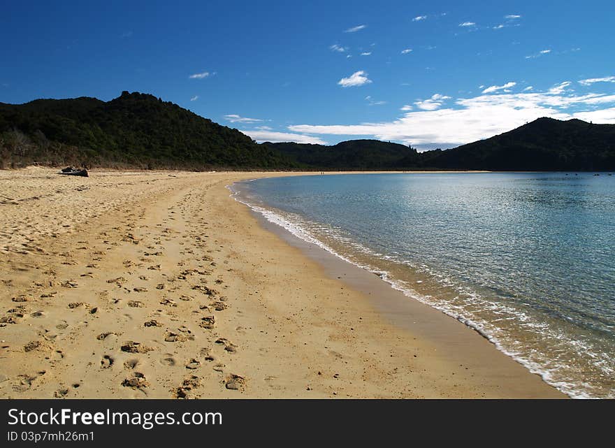 Lonely beach, Abel Tasman national park, South island, New Zealand