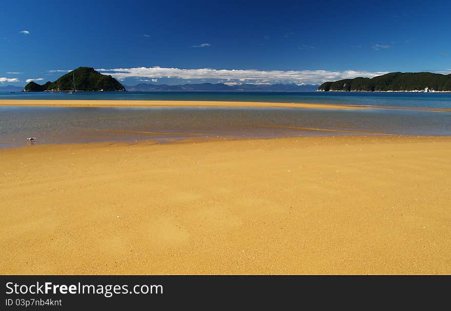 Yellow sandy beach