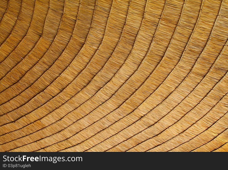 Texture of hay stack roof in Thailand