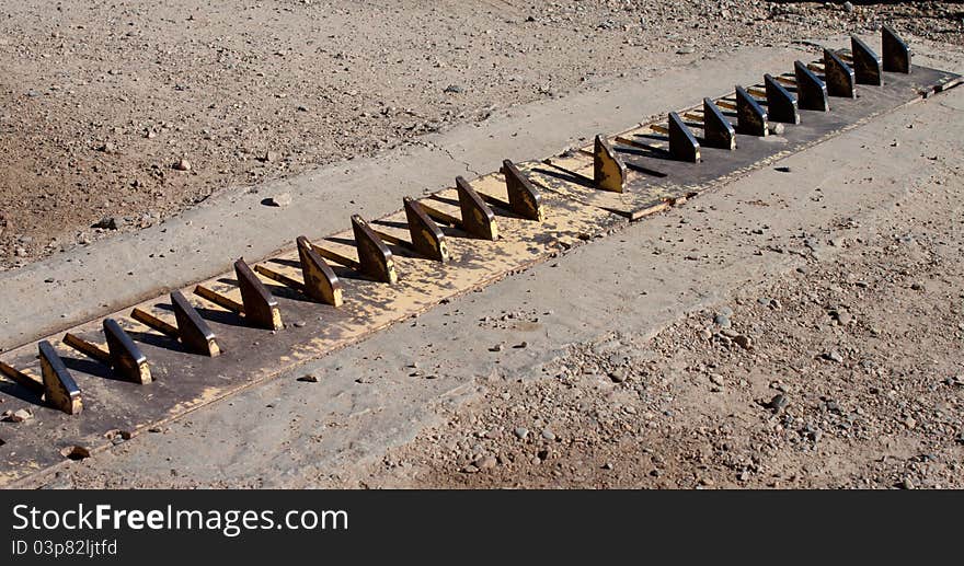 Image of a tire ripper at a camp ground