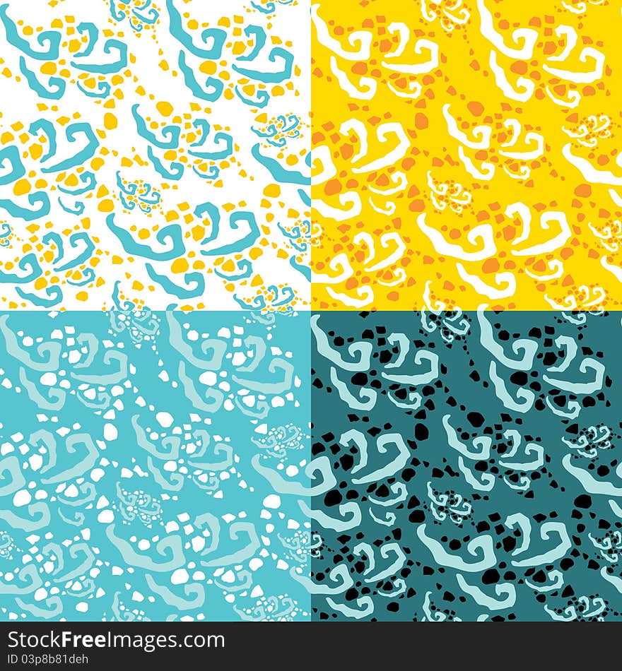 Seamless background pattern of sea waves. Seamless background pattern of sea waves