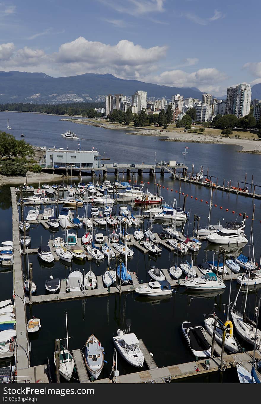 Nautical port at the city of Vancouver