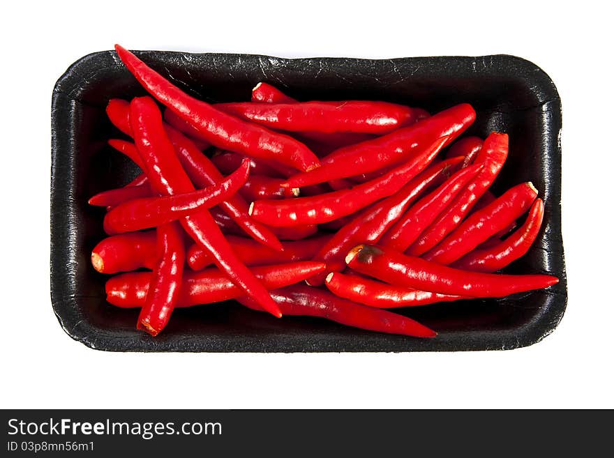 Group of red hot chili pepper