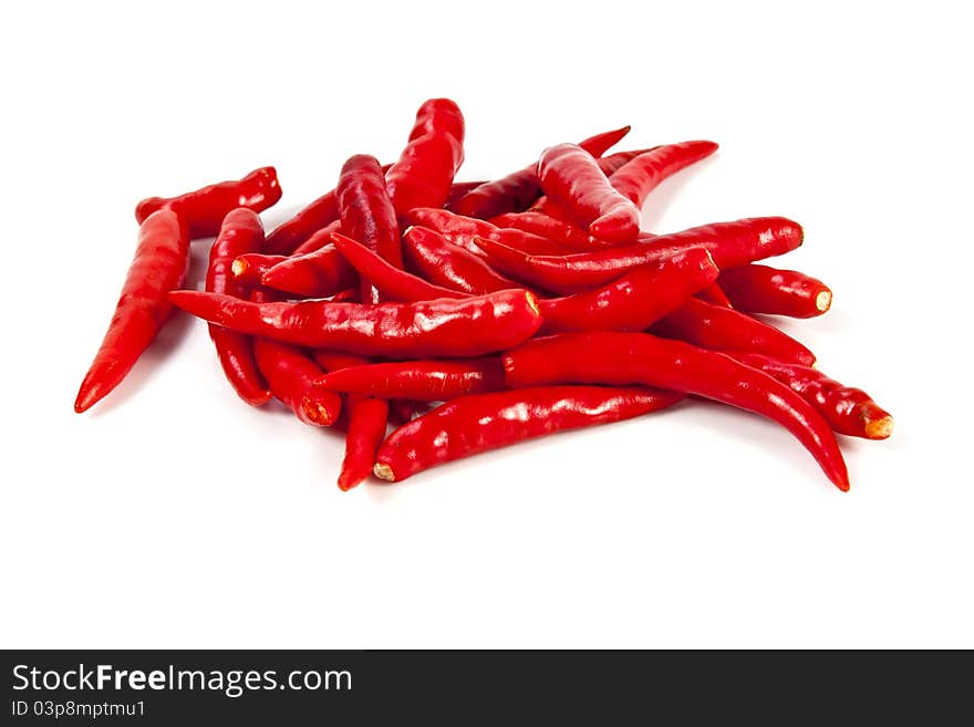 Group of red hot chili pepper