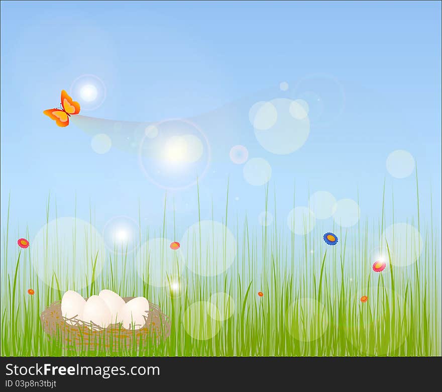 Beautiful Natural Background Illustration